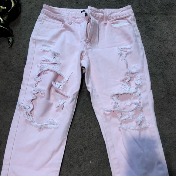 Pink Ripped design Pants - Picture 1 of 6